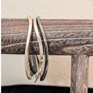Express NWT Three Curved Multi-Metal Bangle Bracelets
